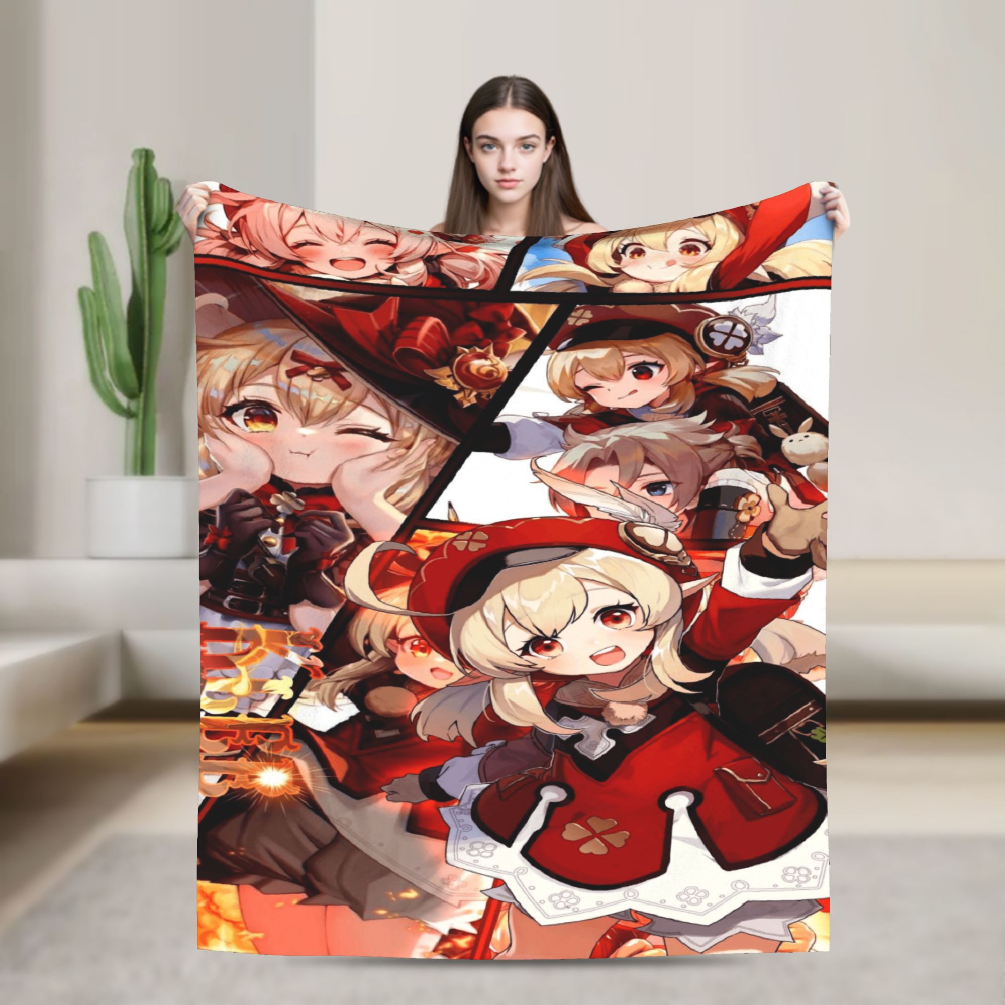 Outdoor Camping Games For Adults - Anime Game G-Genshin Impact Comfortable Blanket
