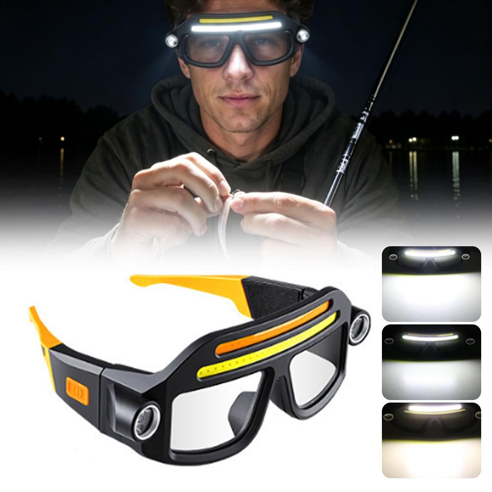 Headlamp - XTE Glasses‑Style Headlamp Rechargeable COB Dual‑Light