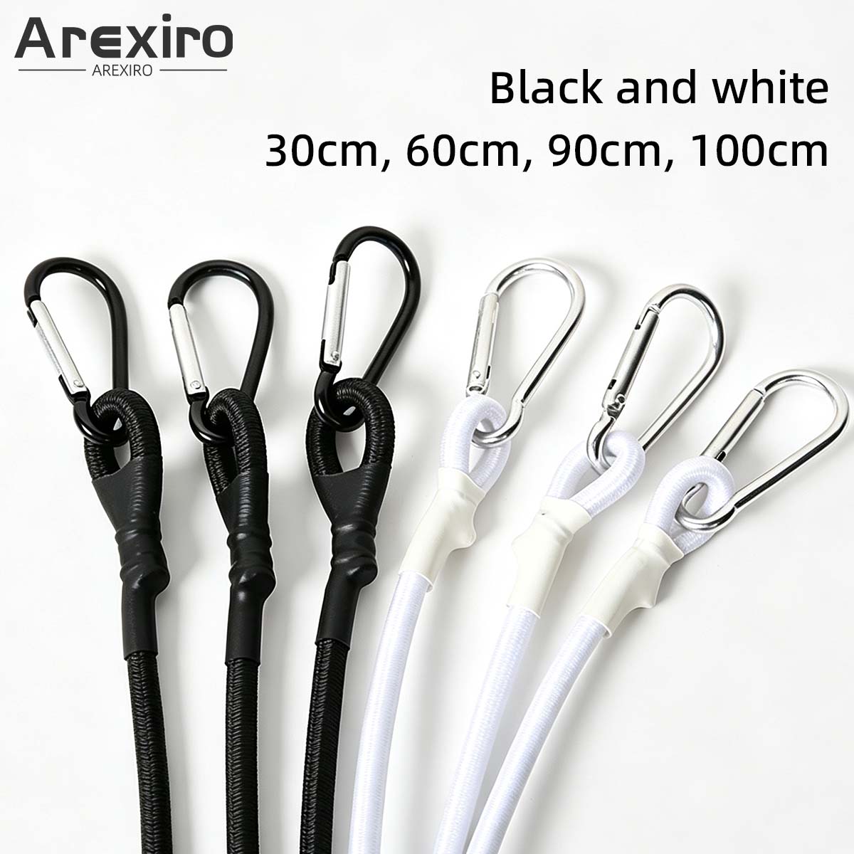 Camping Rope - 1Pcs Elastic Bungee Cord with Carabiner