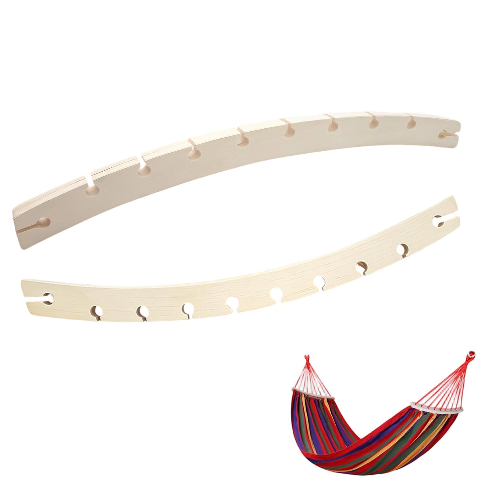 Outdoor Camping Hammock - 2 Pieces 10-Hole Wooden Hammock Spreader