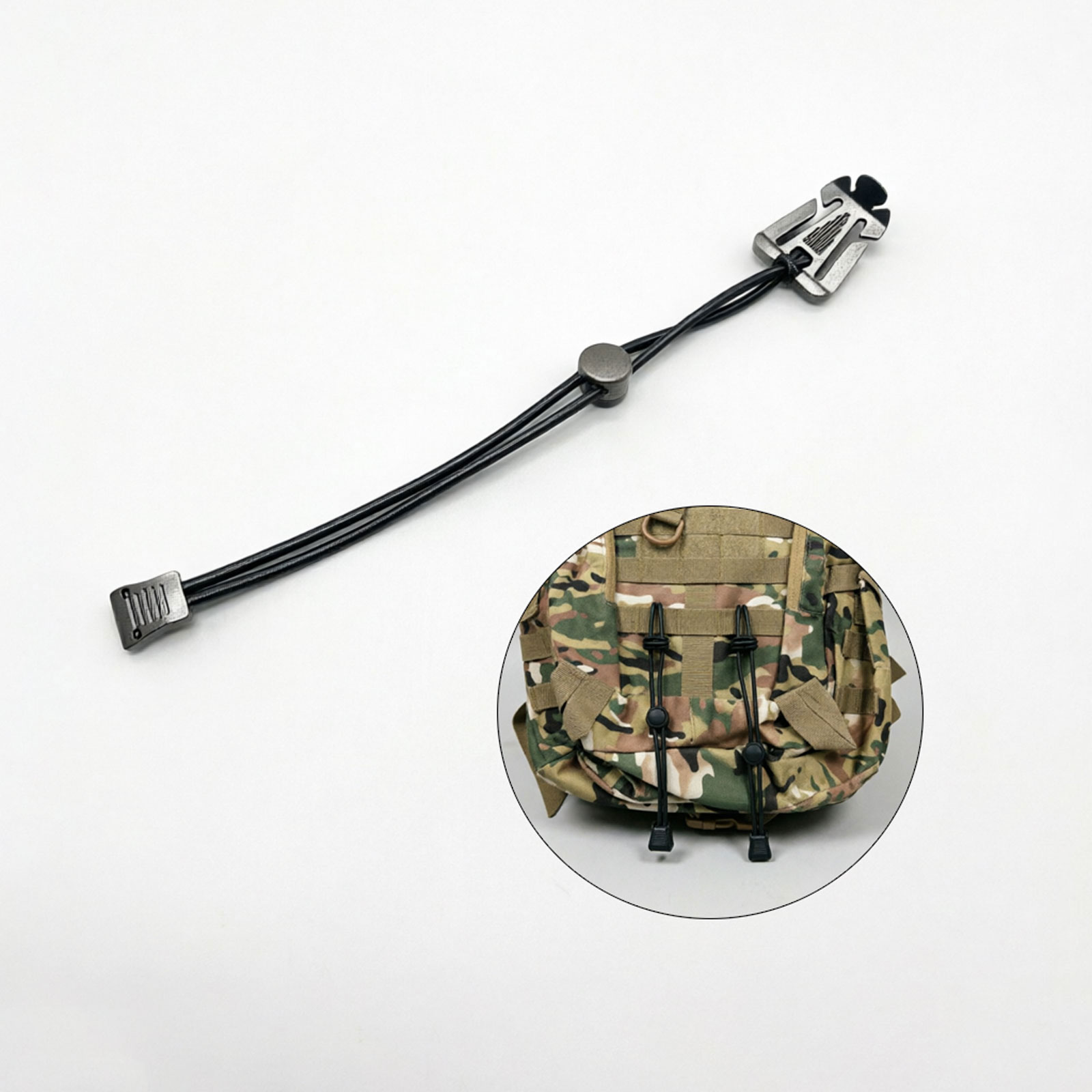 Camping Rope - Flashlight Clip Outdoor Backpack Elastic Rope