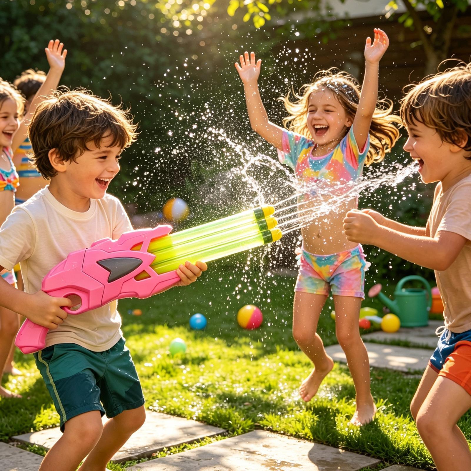 Outdoor Boys Camping Youtube - Water Squirter Pull-Out Multi-Tube Outdoor Summer