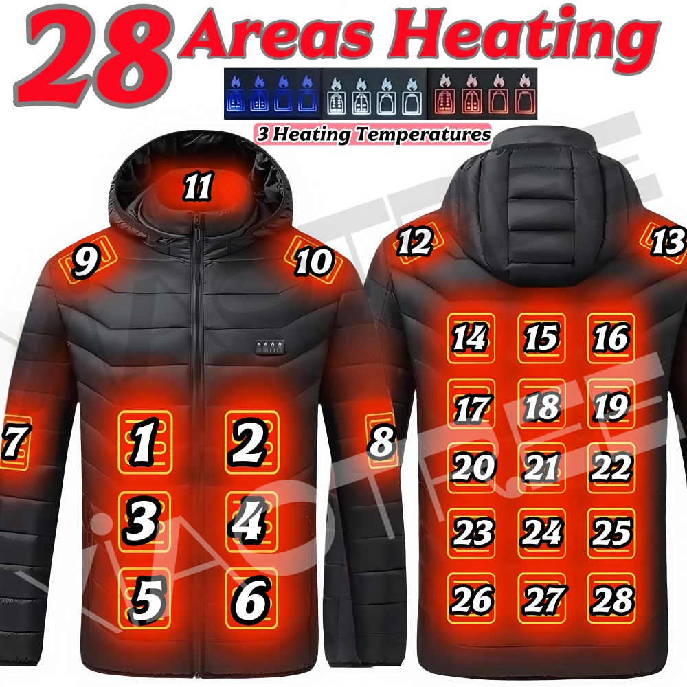 Outdoor Camping Outfit - 28 Areas Men Women's Heating Jacket