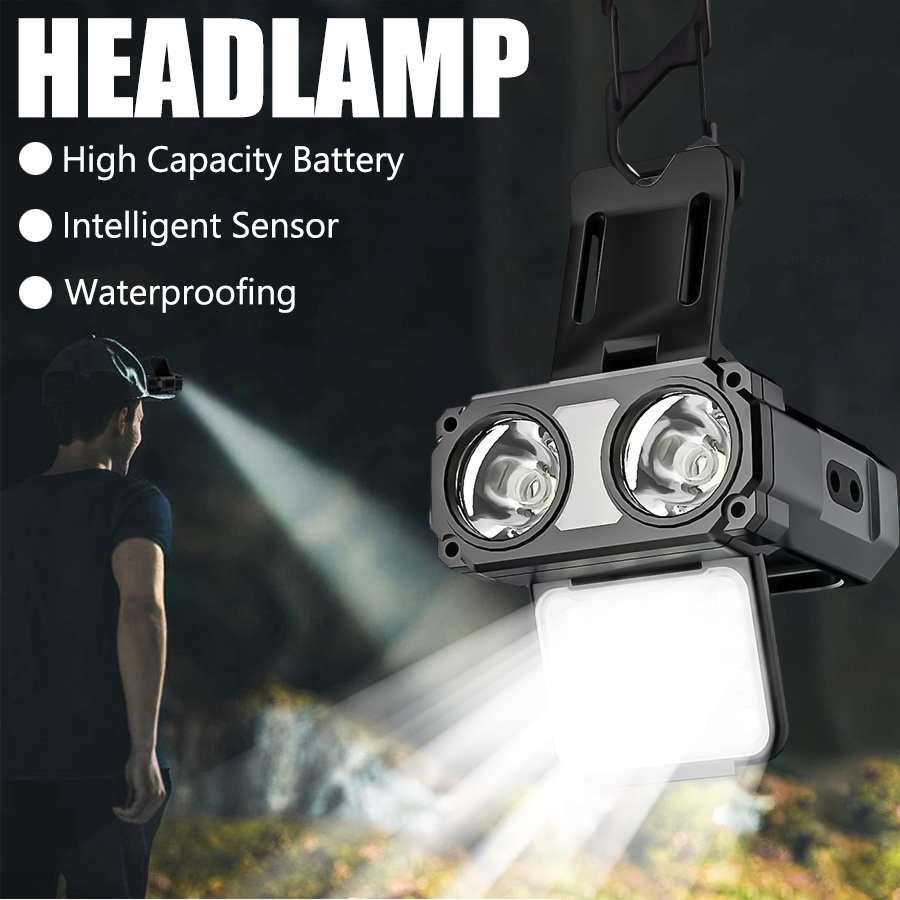 Headlamp - Sensor COB LED Headlamp Cap Clip