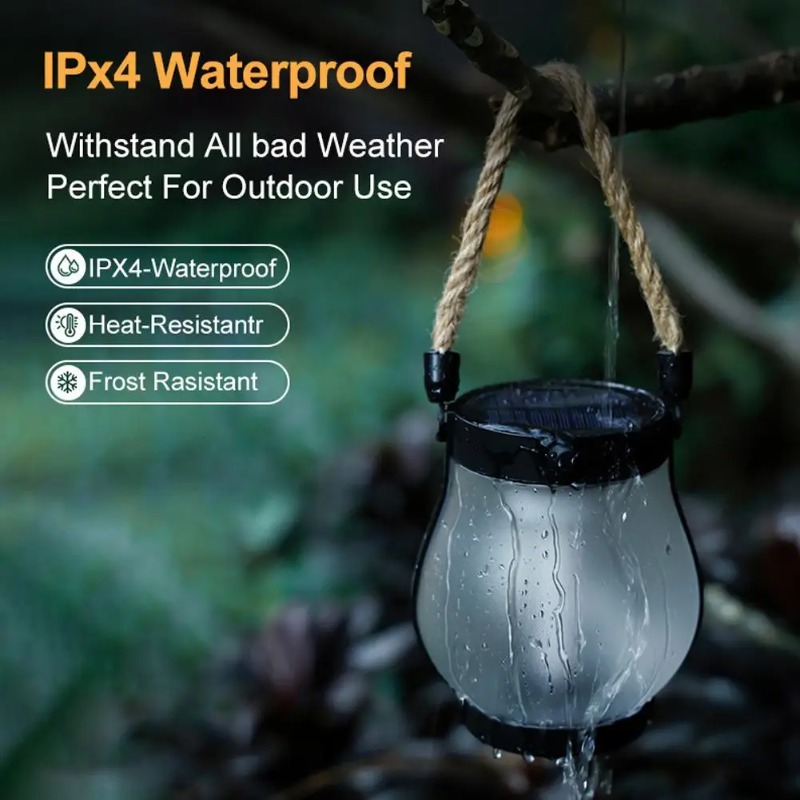 Solar Flame Lamp USB Rechargea - đánh giá và giá Camping Rope