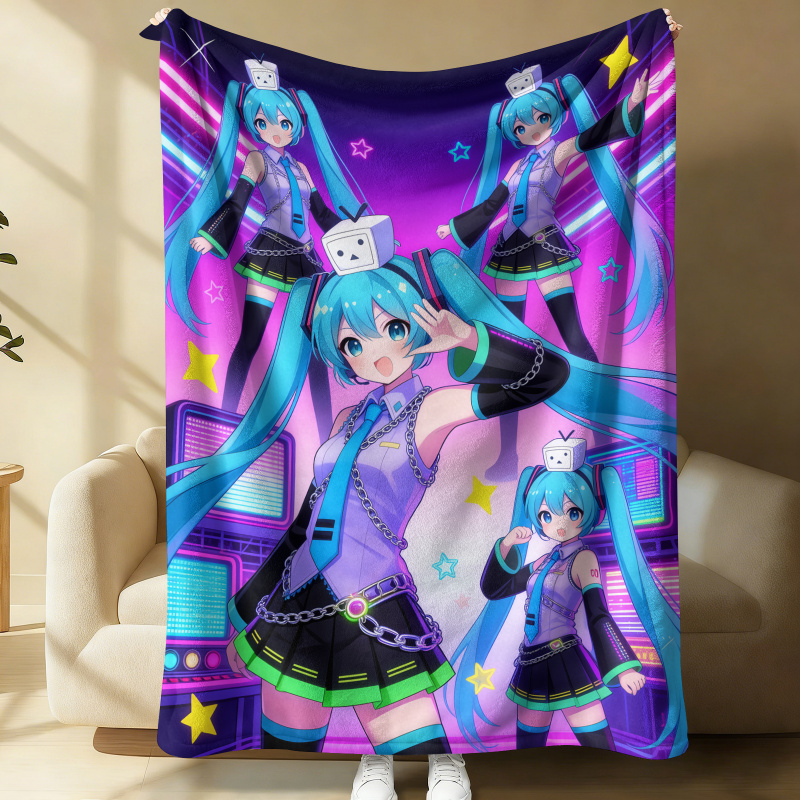 Hatsune Miku Flannel Blanket,  - đánh giá và giá Outdoor Camping Anime