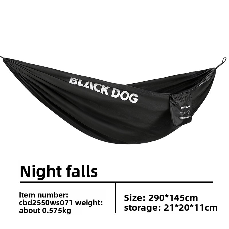 Black Dog Solid Color Parachut - đánh giá và giá Outdoor Camping Hammock
