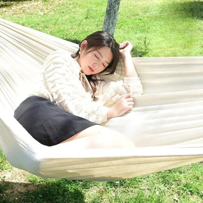 Canvas No Wooden Stick Hammock - đánh giá và giá Outdoor Camping Hammock