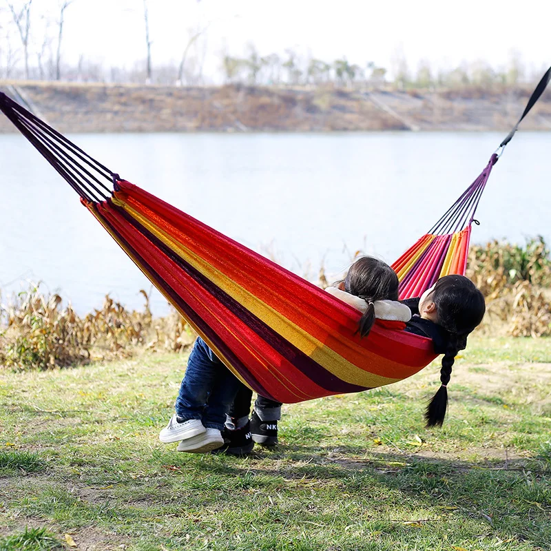 Canvas No Wooden Stick Hammock - đánh giá và giá Outdoor Camping Hammock