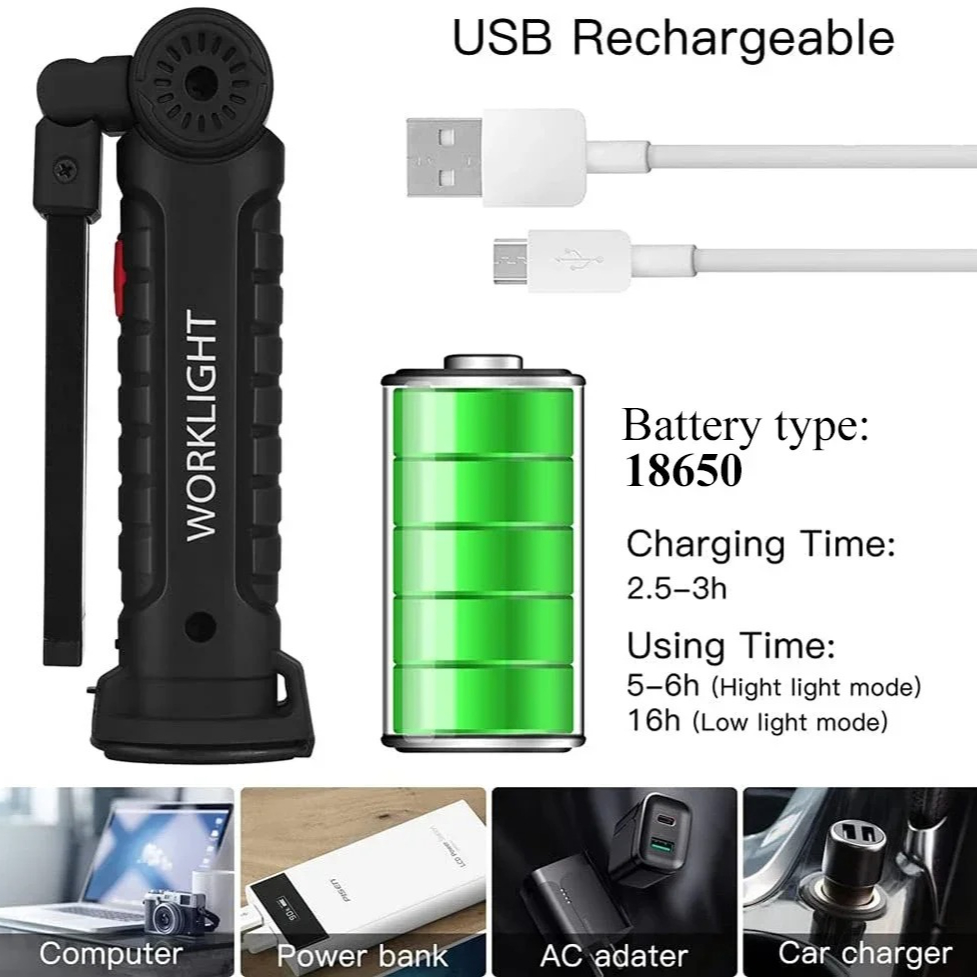 Portable COB LED Flashlight US - đánh giá và giá Outdoor Camping Adventure Lamp