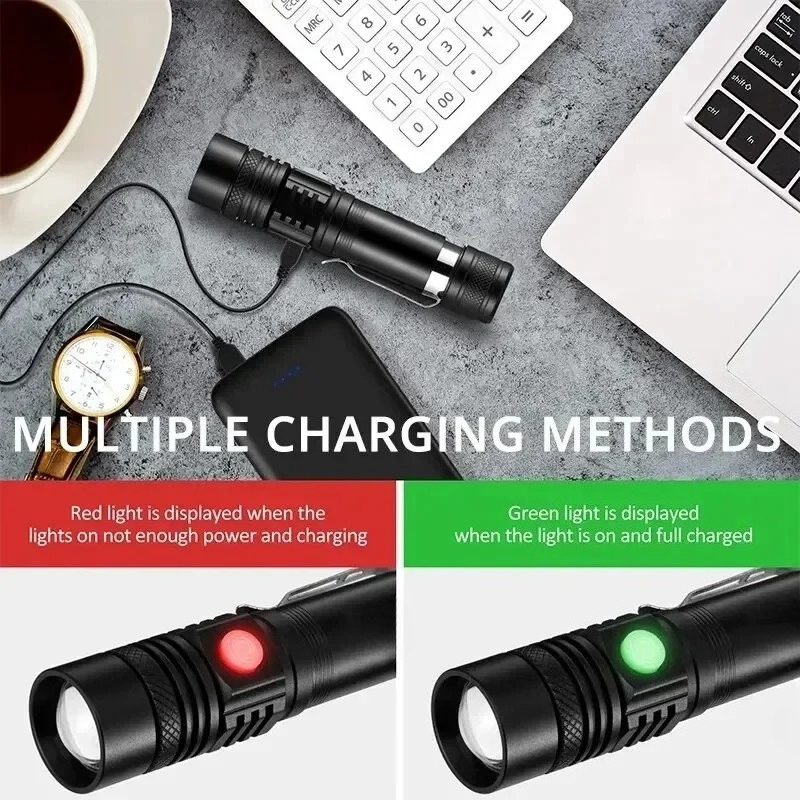 Rechargeable T6 Handheld Flash - đánh giá và giá Outdoor Camping Adventure Lamp
