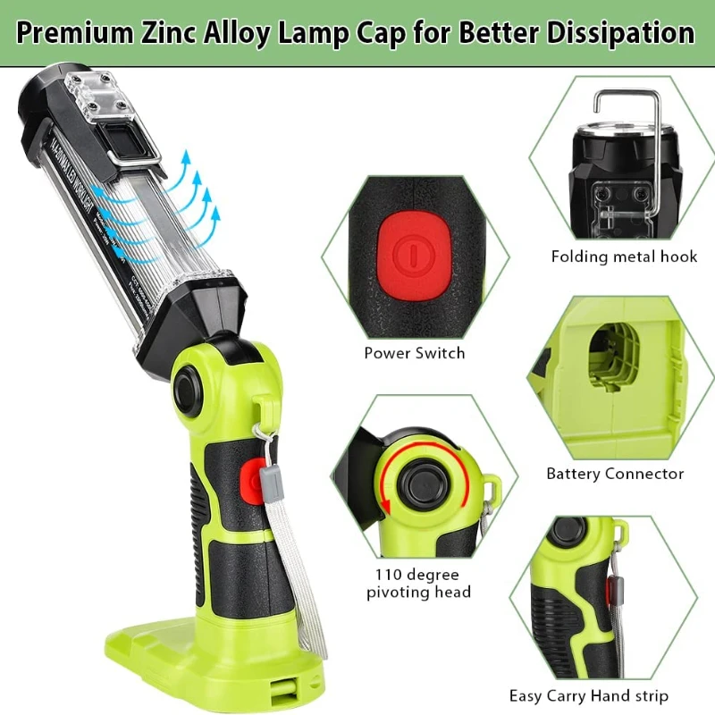 LED Work Light for Ryobi ONE+  - đánh giá và giá Outdoor Camping Adventure Lamp