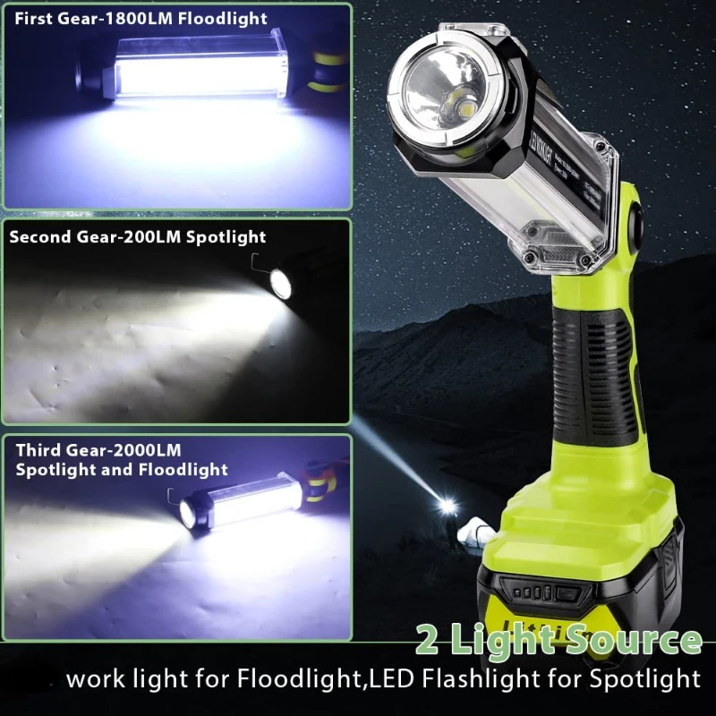 LED Work Light for Ryobi ONE+  - đánh giá và giá Outdoor Camping Adventure Lamp