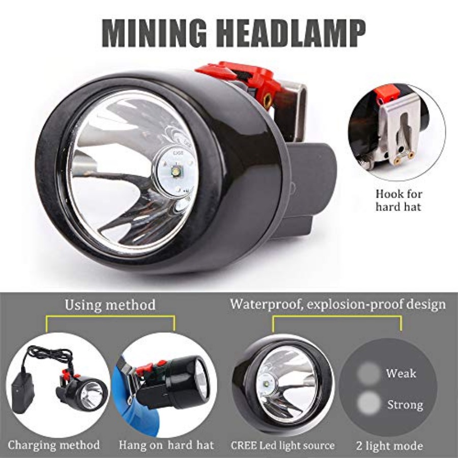 Rechargeable LED Mining Headla - đánh giá và giá Headlamp