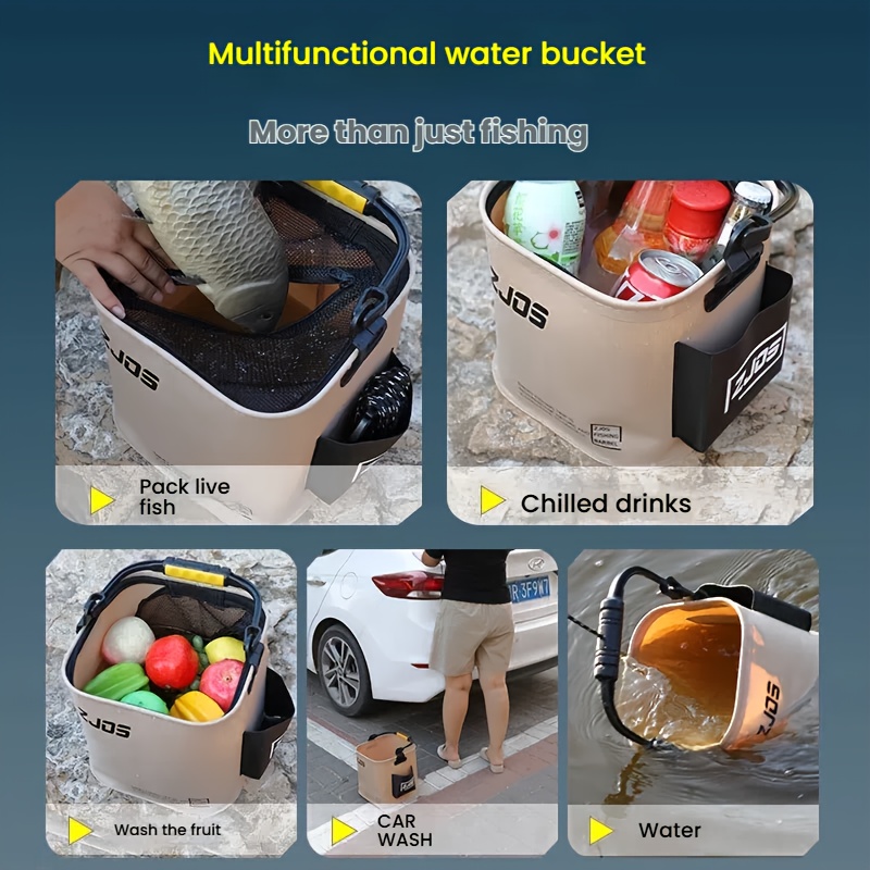 Portable Folding Bucket 8L/13L - đánh giá và giá Camping Rope
