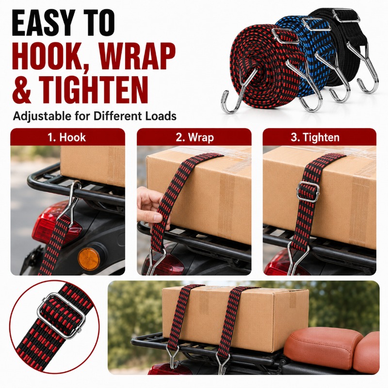 3cm Wide Elastic Cargo Strap 1 - đánh giá và giá Camping Rope