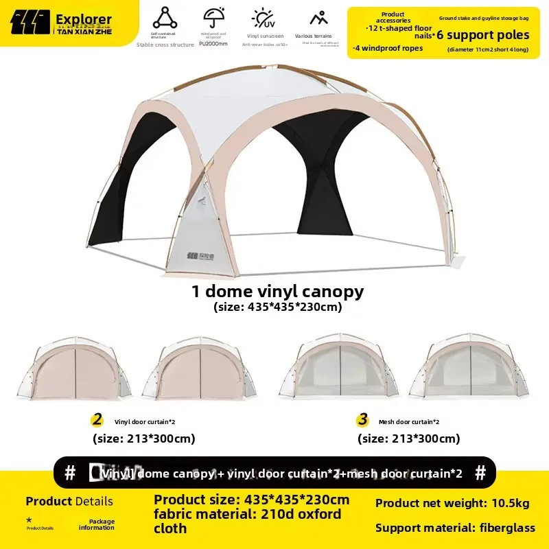Explorer Black Vinyl Dome Tent - đánh giá và giá Outdoor Camping Dome