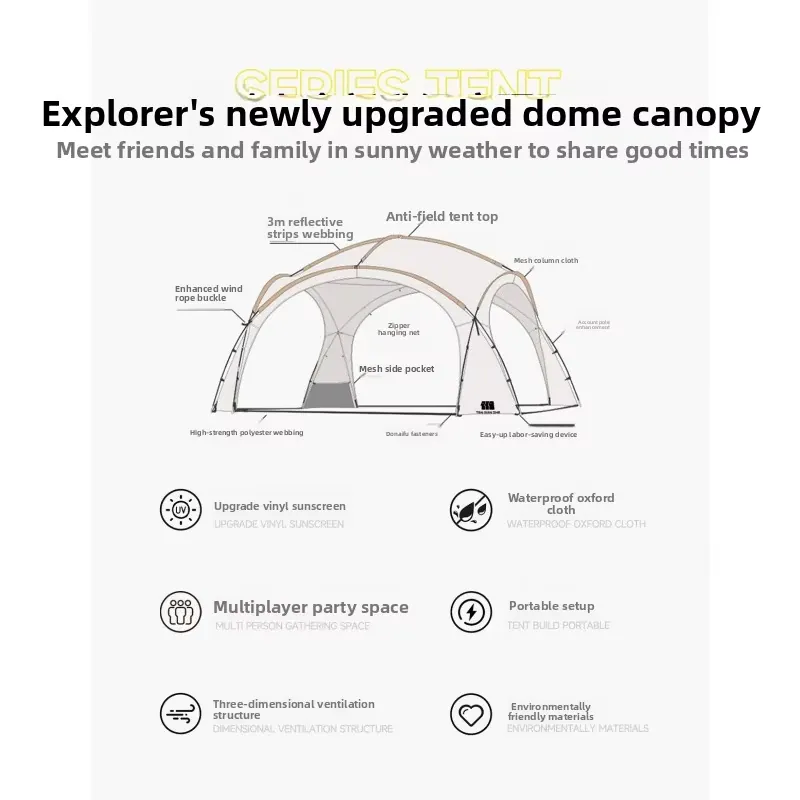 Explorer Black Vinyl Dome Tent - đánh giá và giá Outdoor Camping Dome