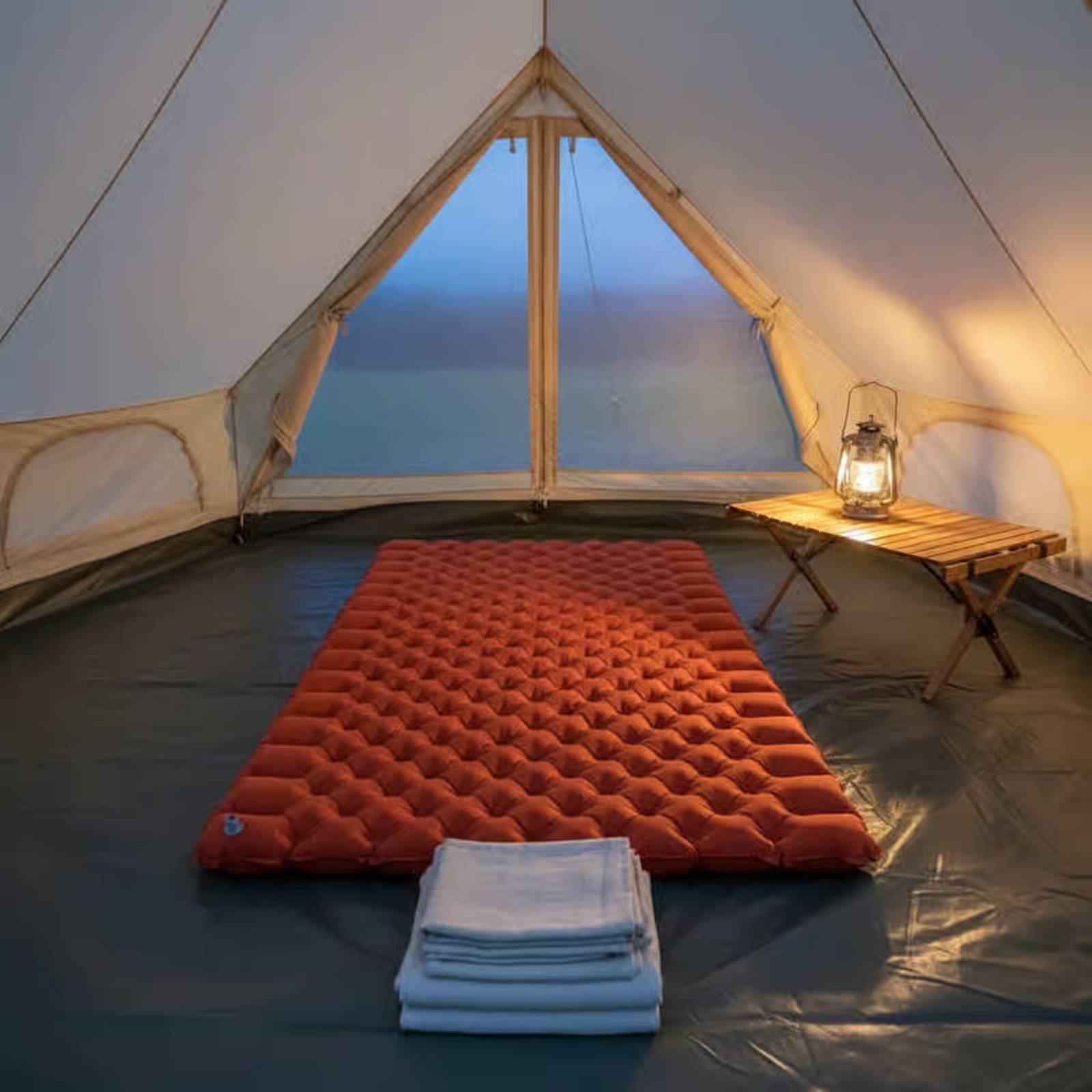 Inflatable Camping Mat Nylon T - đánh giá và giá Outdoor Camping Rug Waterproof
