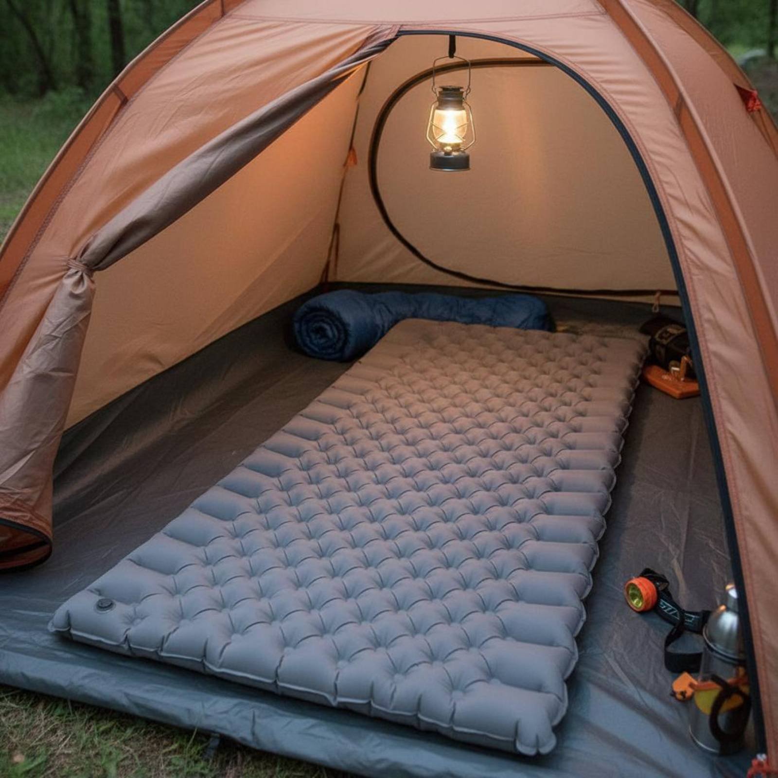 Inflatable Camping Mat Nylon T - đánh giá và giá Outdoor Camping Rug Waterproof