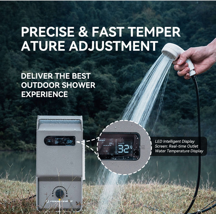 Powerhino Outdoor Water Heater - đánh giá và giá Outdoor Camping Hot Water Shower