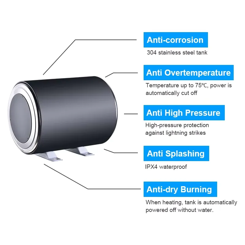 304 Stainless Steel Electric W - đánh giá và giá Outdoor Camping Hot Water Shower
