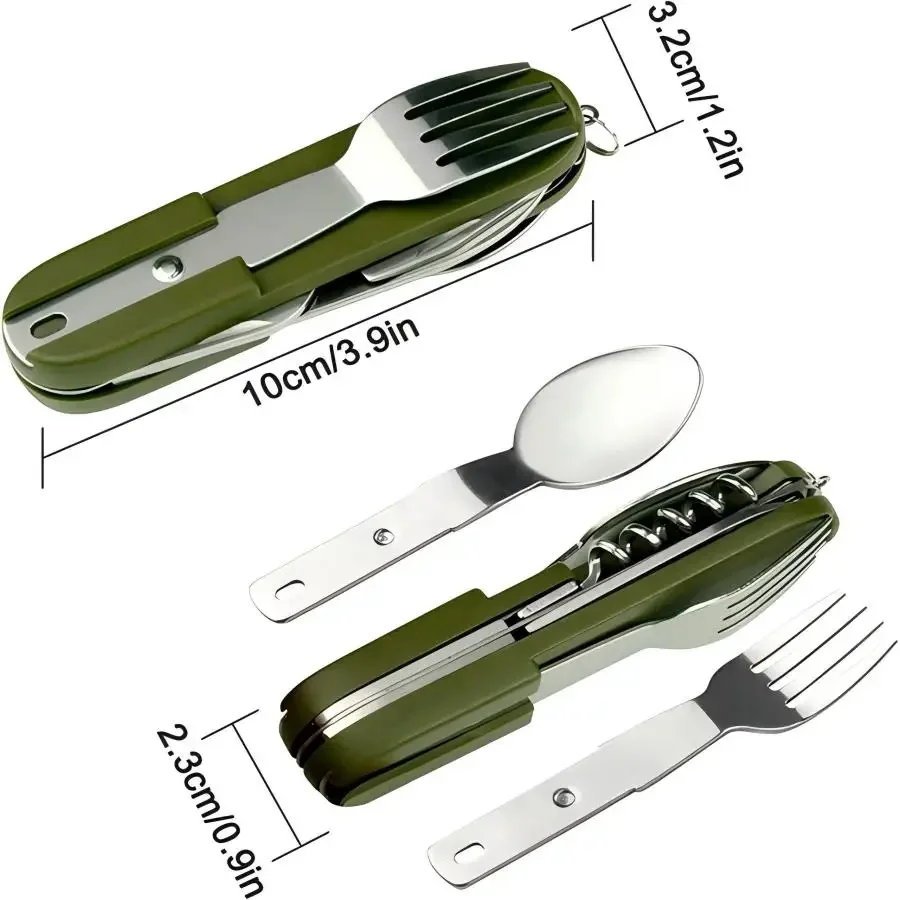 Camping Gear 5-in-1 Stainless  - đánh giá và giá Outdoor Camping Essential Gear