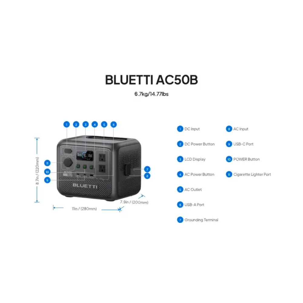 BLUETTI AC50B Portable Power S - đánh giá và giá Outdoor Camping Outfit