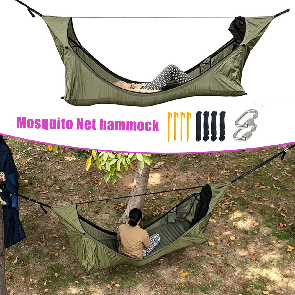 Flat Hammock with Mosquito Net - đánh giá và giá Outdoor Camping Hammock