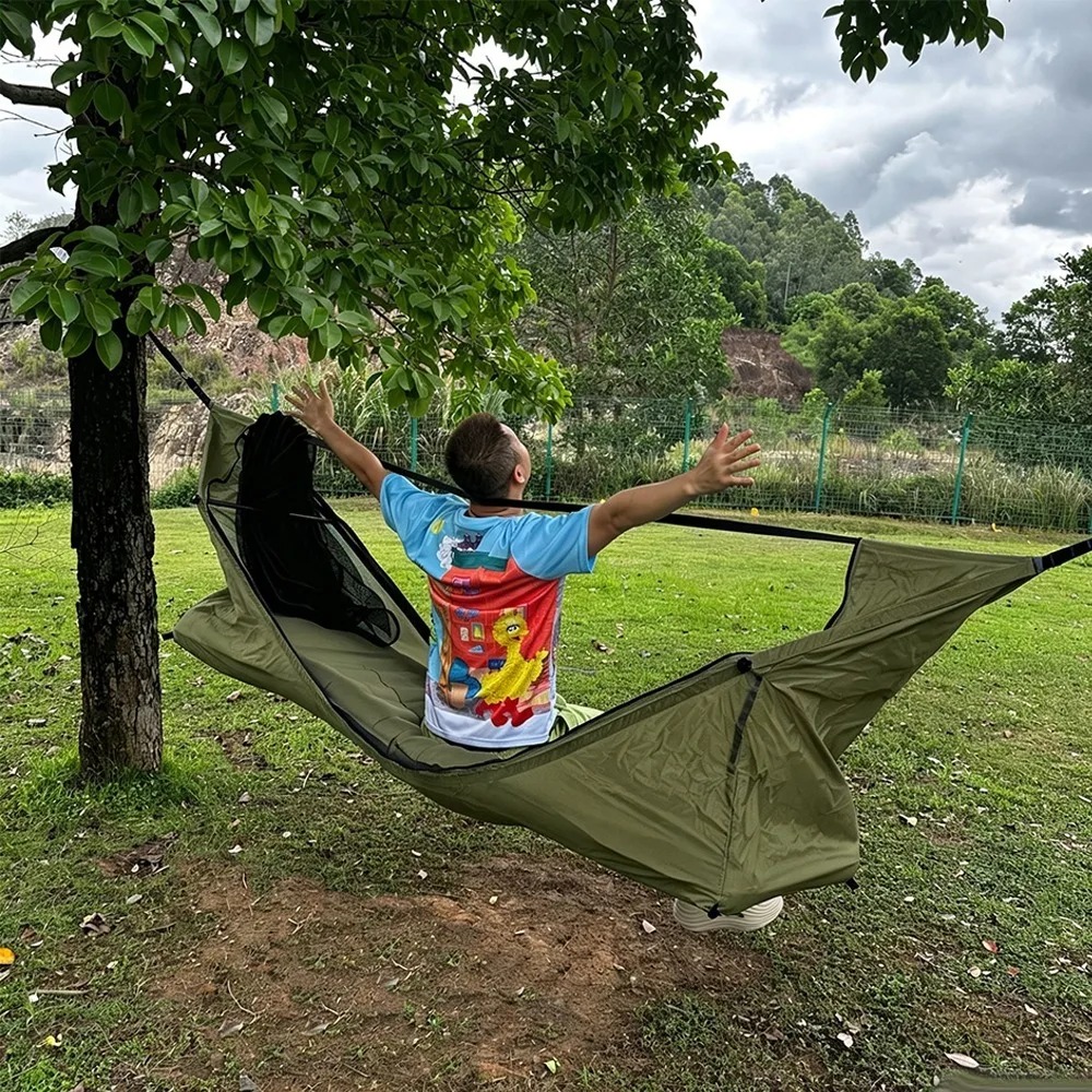 Flat Hammock with Mosquito Net - đánh giá và giá Outdoor Camping Hammock