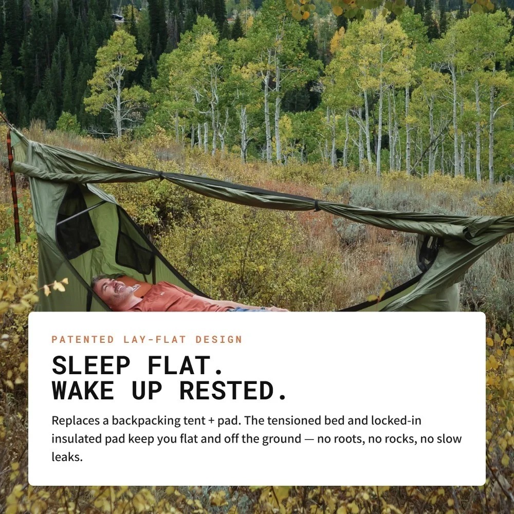 Flat Hammock with Mosquito Net - đánh giá và giá Outdoor Camping Hammock