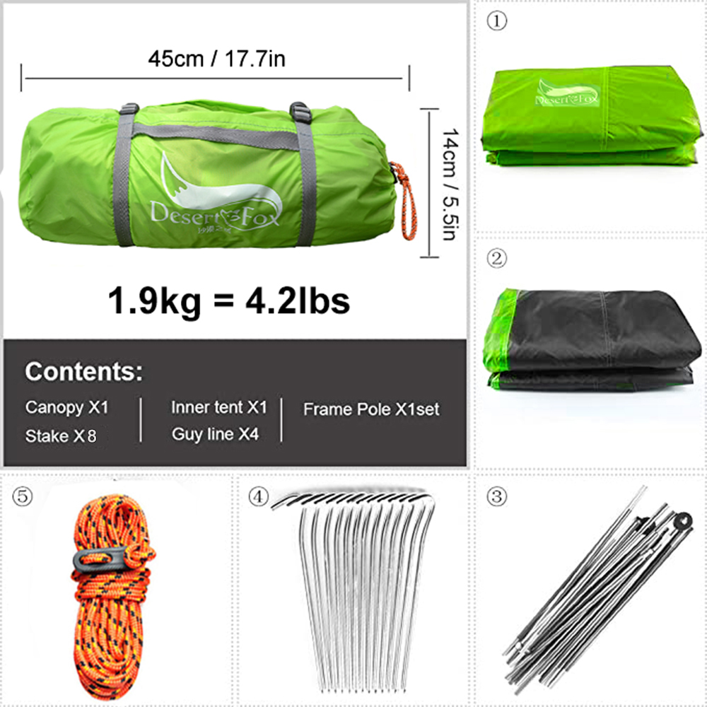 Sa Mạc & Fox Lều 2 Người Nhẹ 3 - đánh giá và giá Outdoor Camping Dome