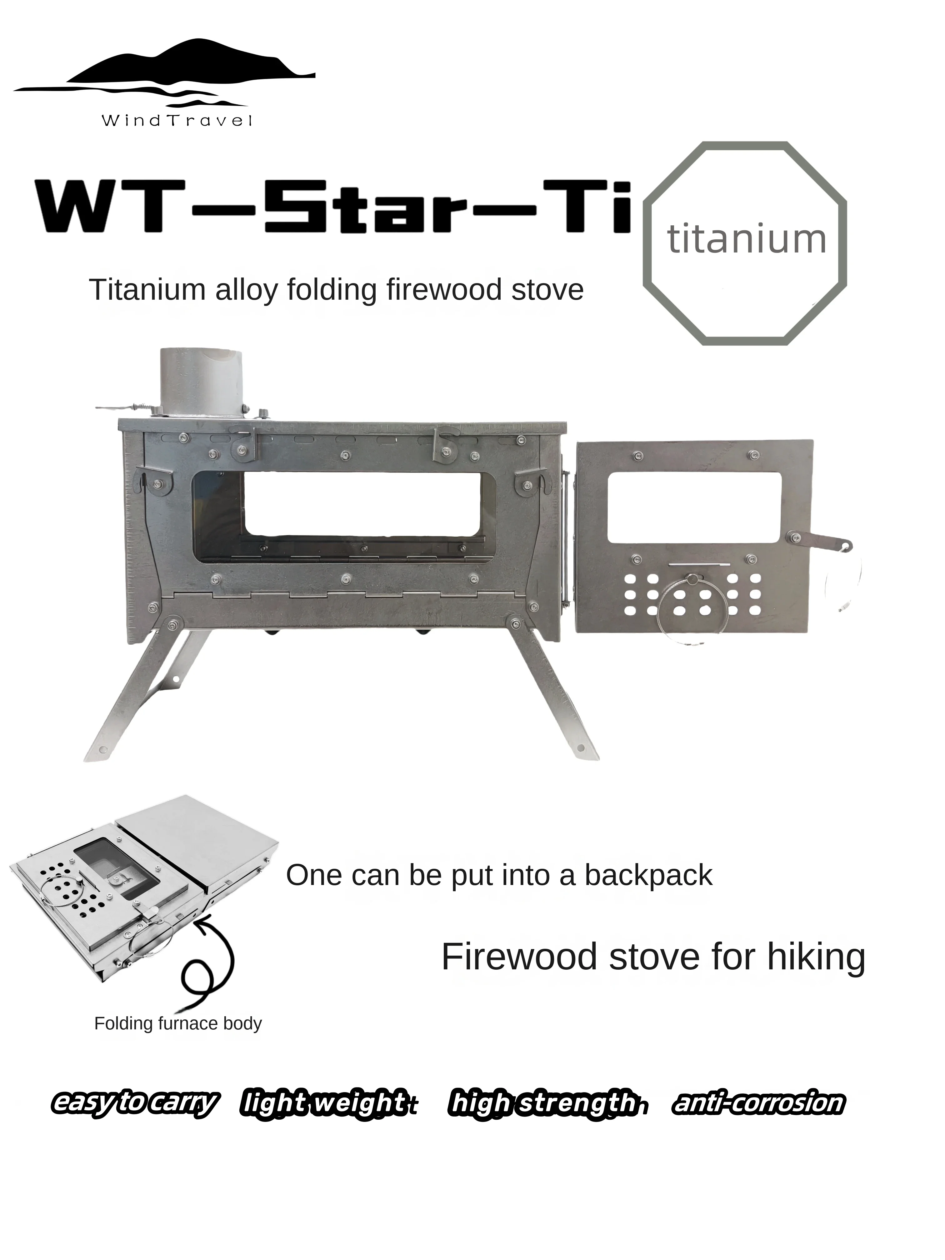 WT Star Ti Titanium Alloy Fold - đánh giá và giá Outdoor Camping Heater For Tent