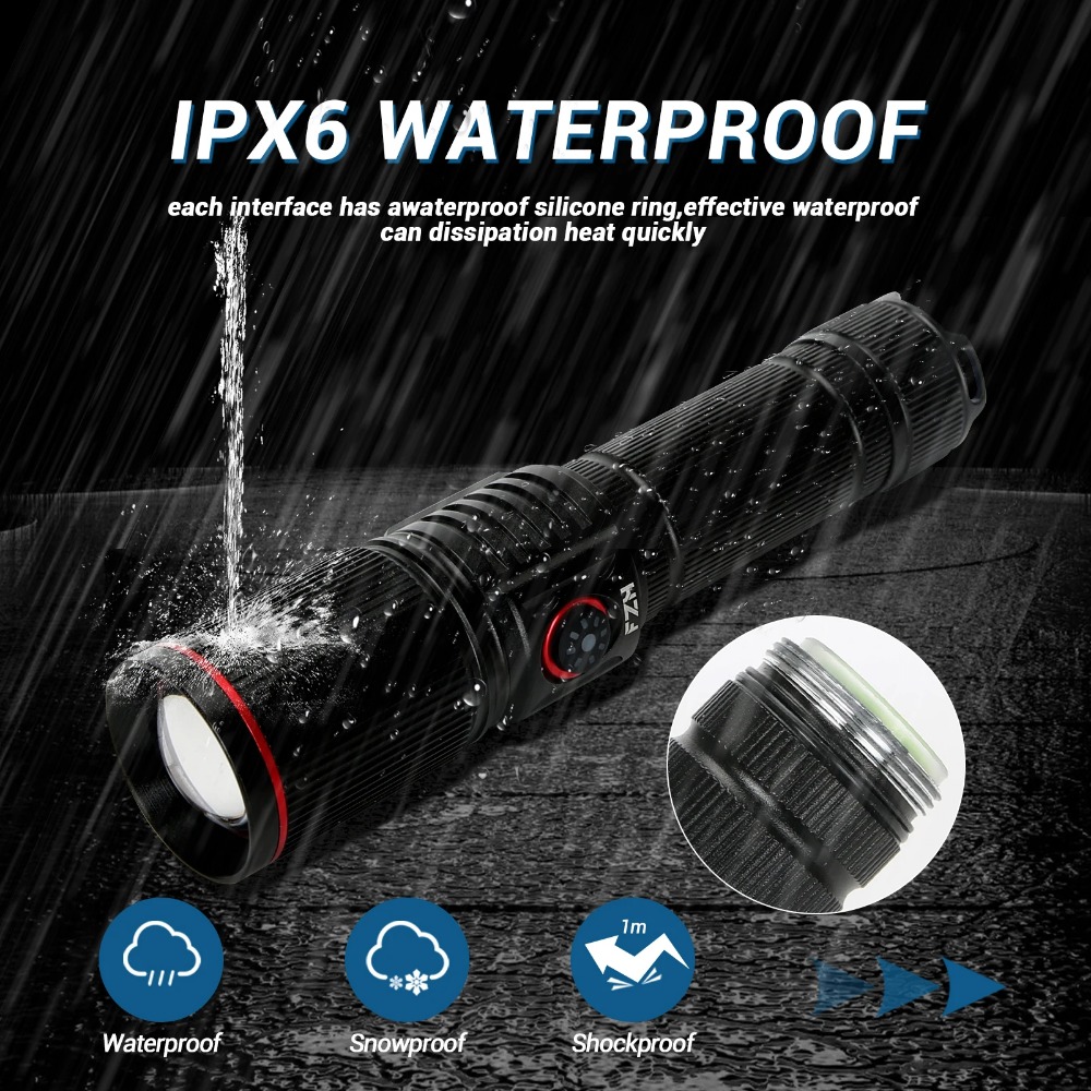 Powerful LED Flashlight Type C - đánh giá và giá Camping Rope