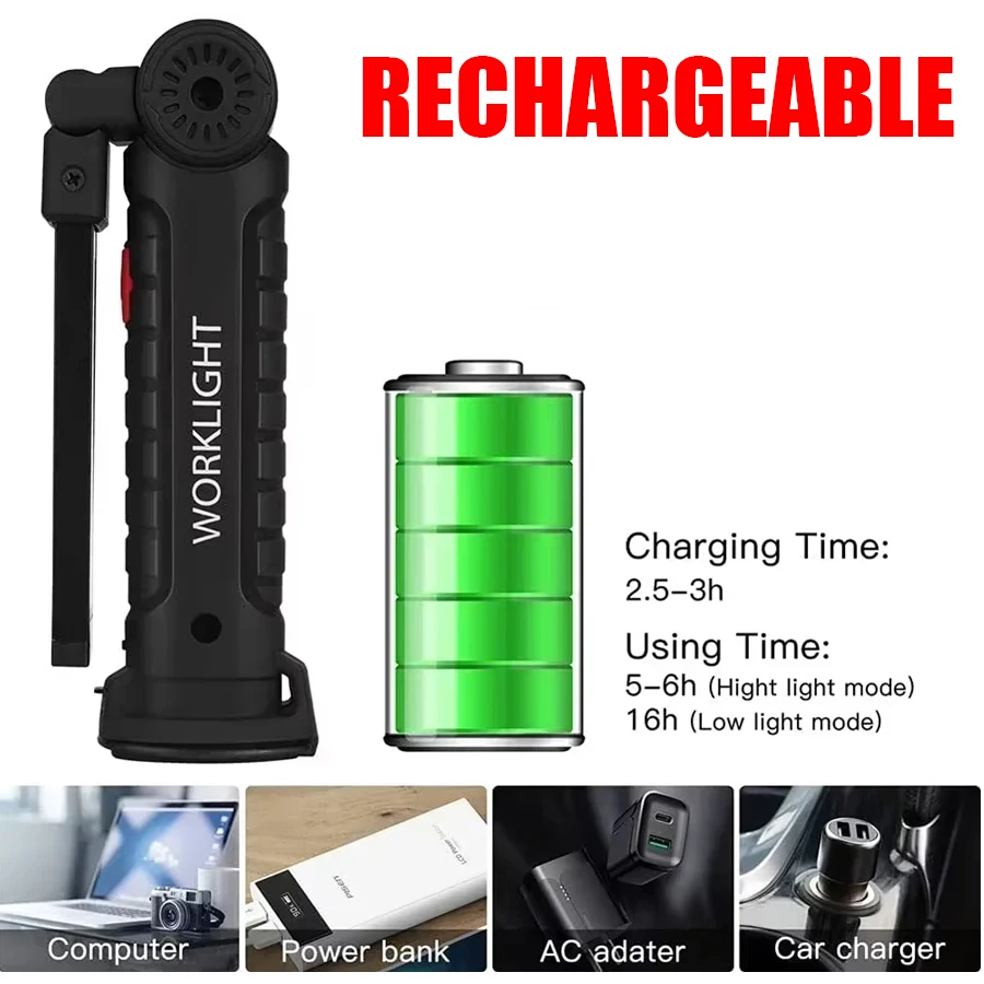 New Portable COB LED Flashligh - đánh giá và giá Outdoor Camping Adventure Lamp
