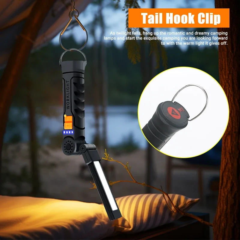 Portable COB LED Flashlight Re - đánh giá và giá Outdoor Camping Adventure Lamp