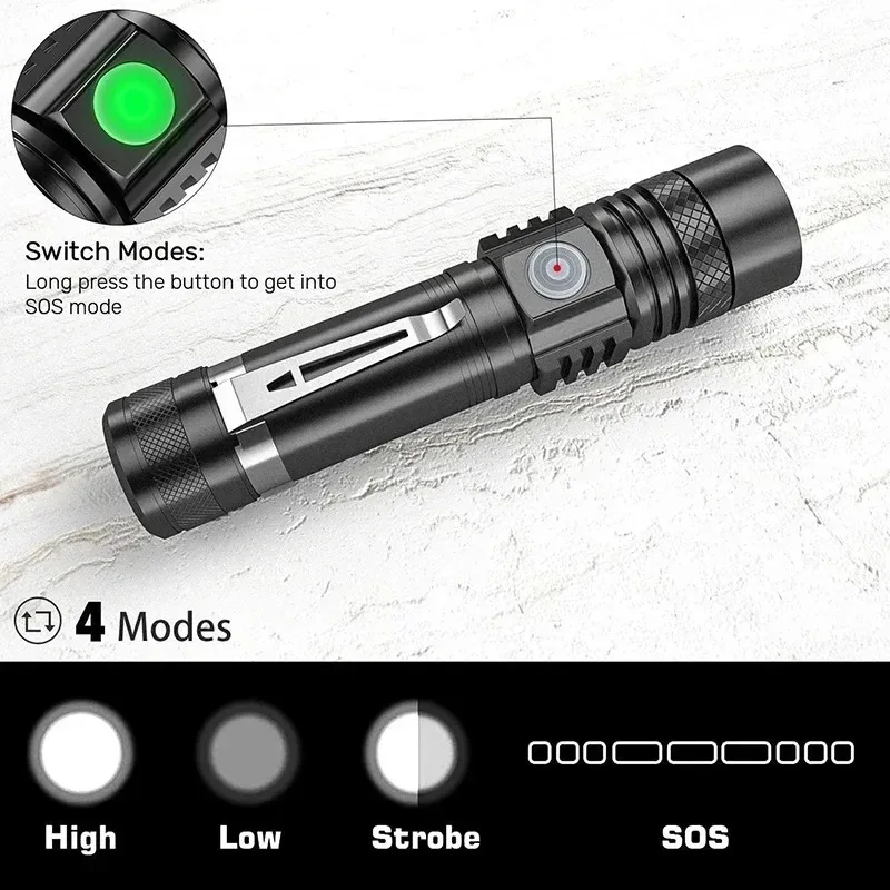 T6 LED Rechargeable Flashlight - đánh giá và giá Outdoor Camping Adventure Lamp