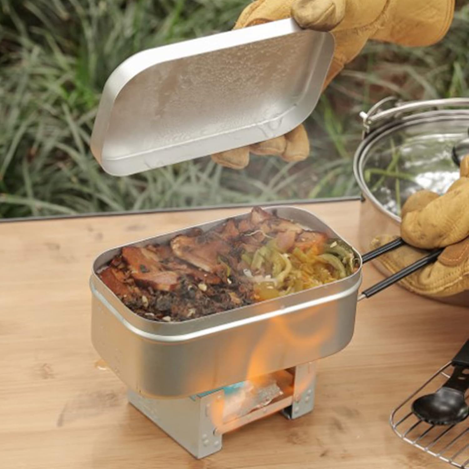 Foldable Bento Box Handle, Lun - đánh giá và giá Outdoor Camping Outfit
