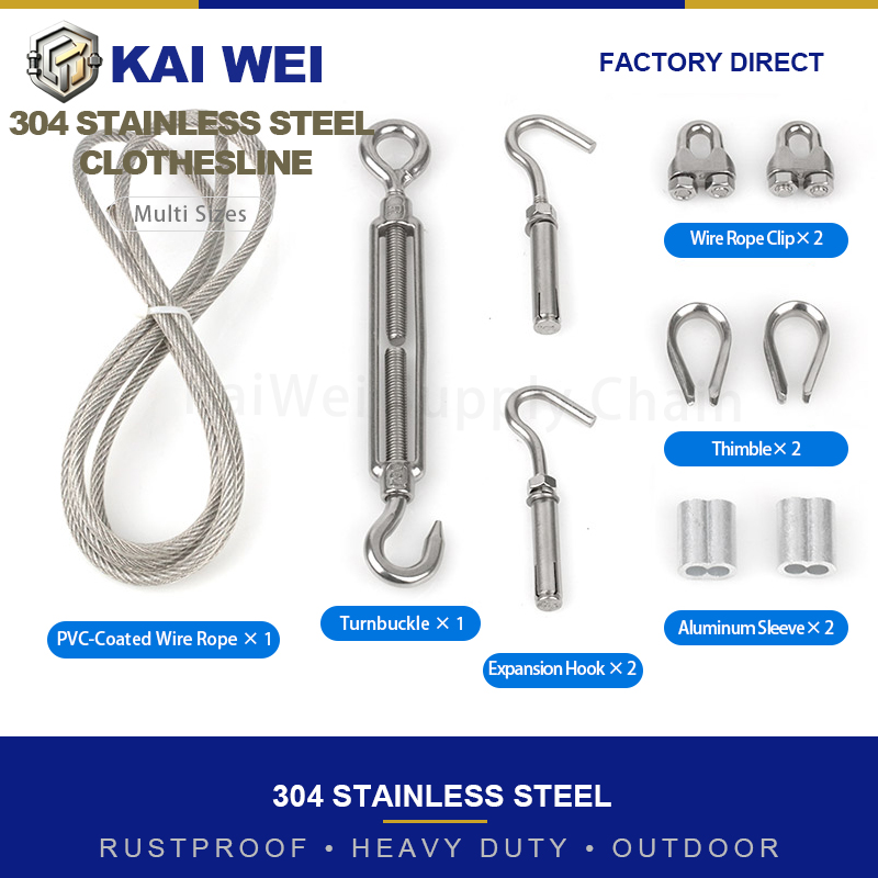 KAIWEI PVC Coated 304 Stainles - đánh giá và giá Camping Rope