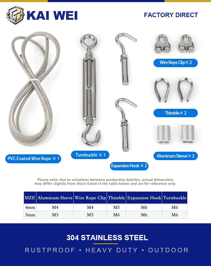KAIWEI PVC Coated 304 Stainles - đánh giá và giá Camping Rope