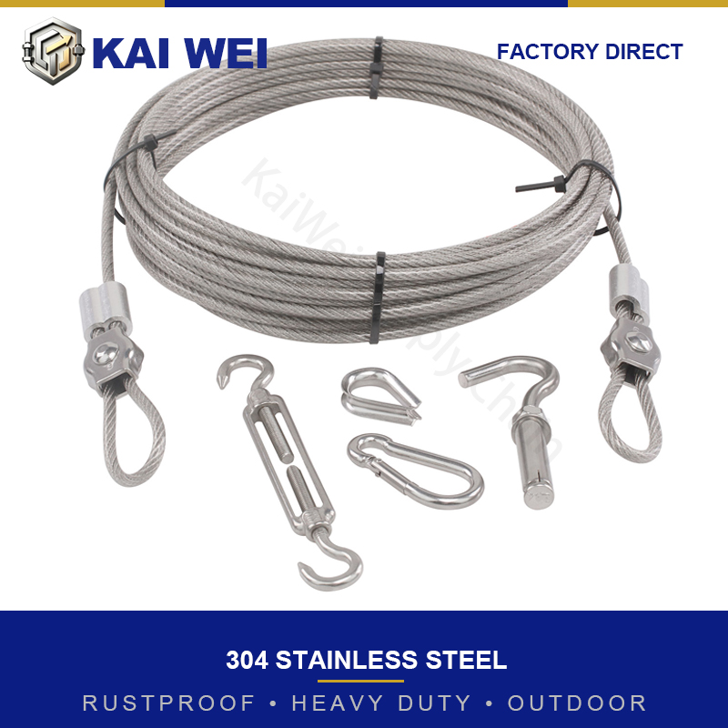 KAIWEI PVC Coated 304 Stainles - đánh giá và giá Camping Rope