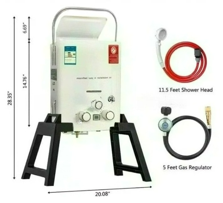 Propane LPG  Gas Tankless Wate - đánh giá và giá Outdoor Camping Hot Water Shower