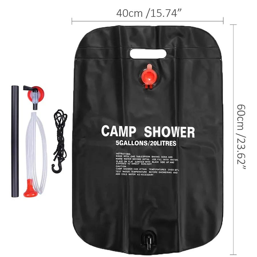20/40L Camping Foldable Solar  - đánh giá và giá Outdoor Camping Hot Water Shower